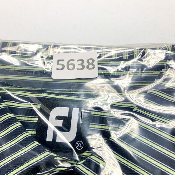 Footjoy Shirt Men‎ Extra Large Black Yellow Stripe Golf Polo FJ Meadowlands - Picture 13 of 13